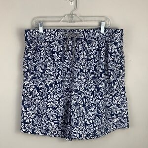 Speedo Navy and White Floral Swim Shorts XXL